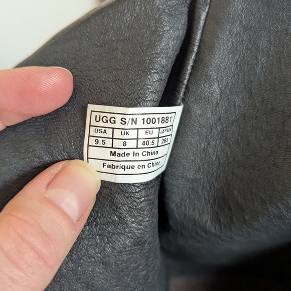 UGG Kendrick High Boots Distressed Grey Leather sz 9.5 - Picture 6 of 10